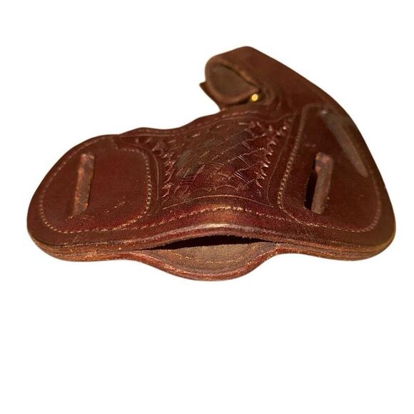 Vintage STRONG brand leather holster- button closure detailed 930, 68 brown - Picture 2 of 6